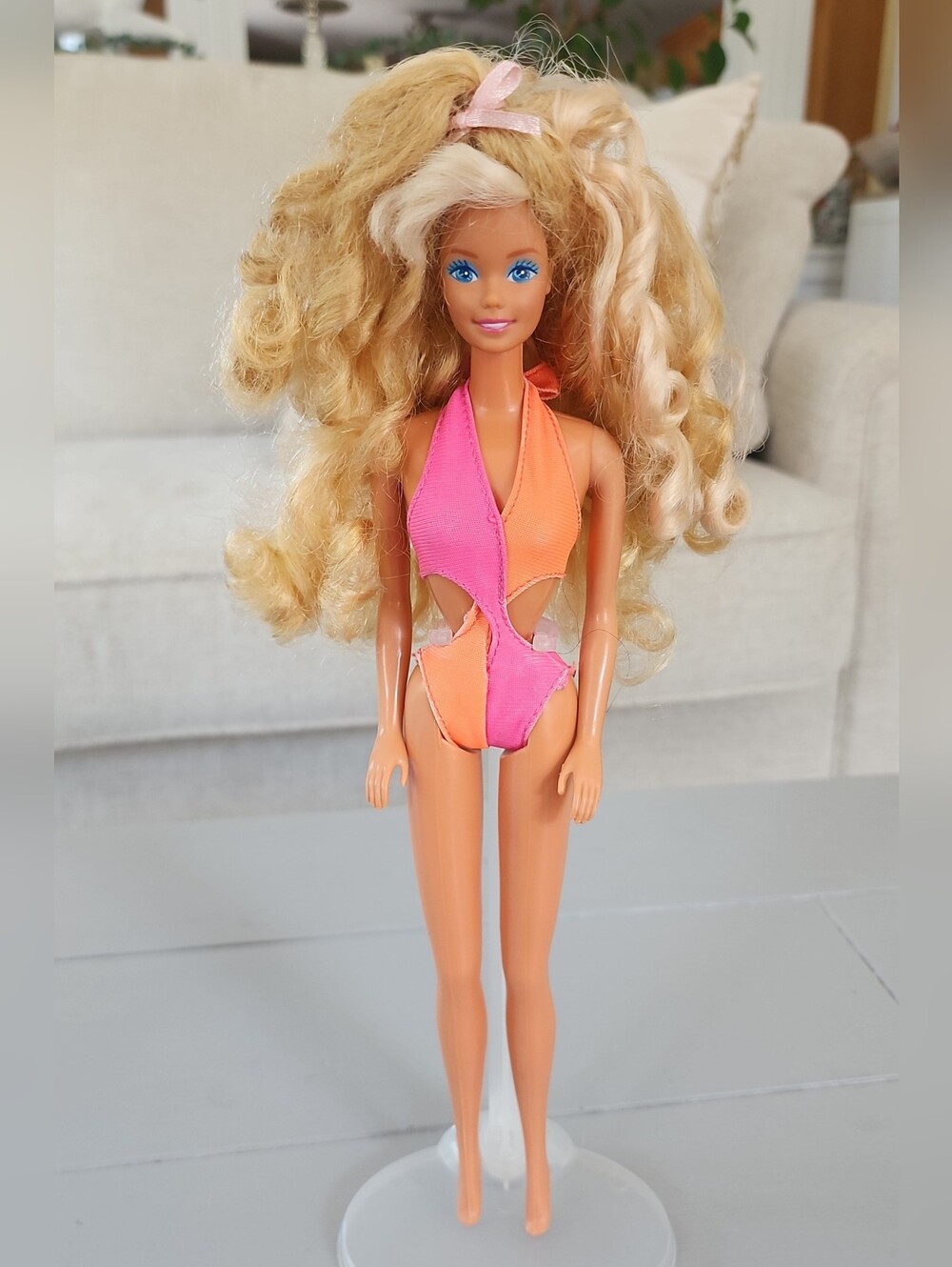 Mattel Barbie Vintage 1987 Barbie Wet N Wild Doll 80s Neon Beach Doll Beautiful